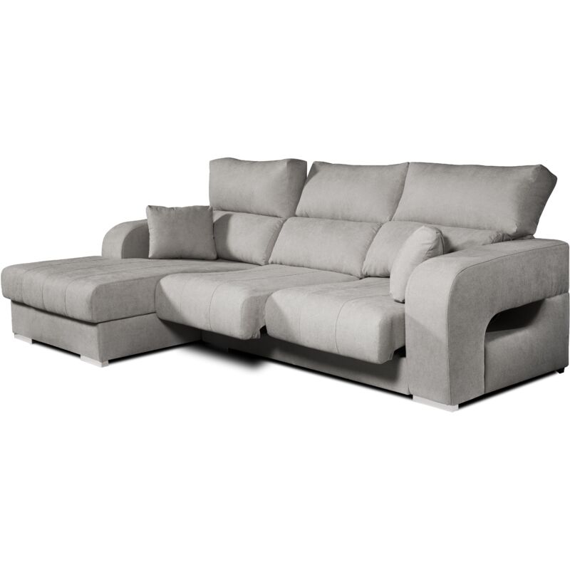 Sofa 2 Plazas Ambar En Tela Antimanchas 155x90x105 Cm Color Beige