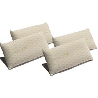 Almohada de fibra hueca con copos visco para dormir, nucleo no