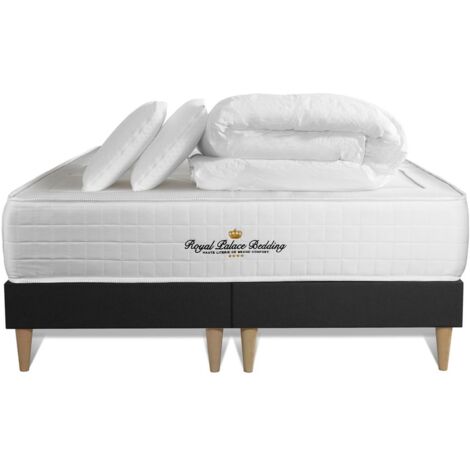 Pacchetto letto completo - Materasso 180x200cm + Box spring (monoblocco) + 2 cuscini + Piumino - Windsor