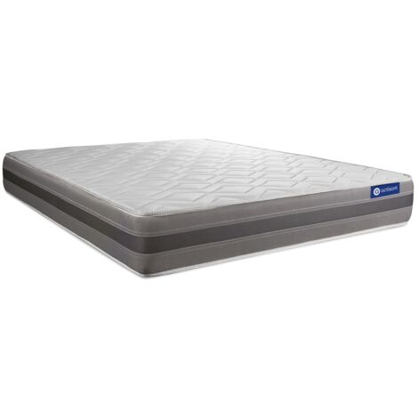 Pacchetto letto completo - Materasso 200x200cm + Box spring con doghe (kit) + 2 cuscini + Piumino - Actimemo Relax
