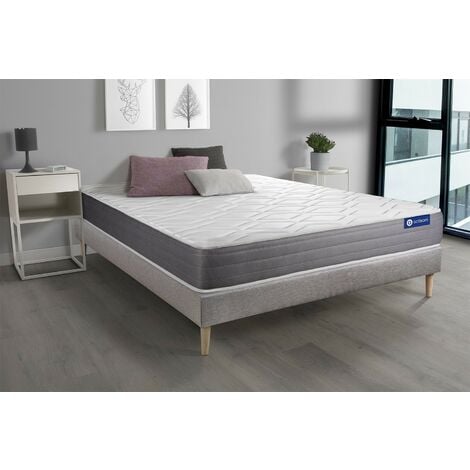 EVERGREENWEB Kit Rete e Materasso Singolo 80x190 Alto 20 cm con Cuscino  Memory Foam Gratis, Set Letto Materasso Effetto MASSAGGIANTE e Rete Singola  a Doghe in Legno Modello Apple Ortopedica Offerta 