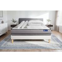 Pacchetto letto completo - Materasso 180x200cm + Box spring con doghe (kit) + 2 cuscini + Piumino - Actiflex Night