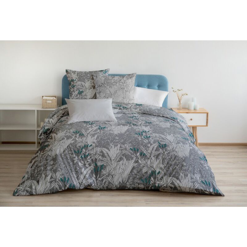 Home Parure de draps 4 pièces Brian bleu 100% coton 57 fils 2