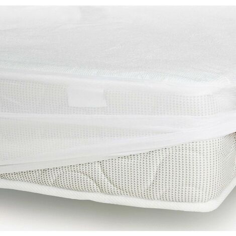 Protège matelas coton Imperméabilisé  - Blanc -140 x 190 cm
