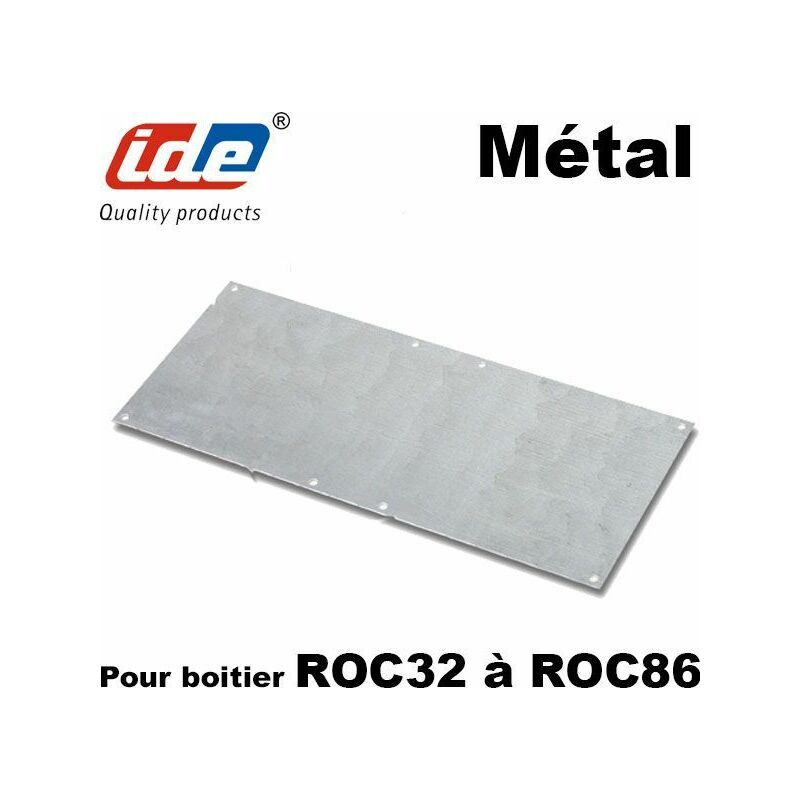 Plaque métallique pour boîtier polyester ROC - Dimensions de la plaque - 220x130mm - ROC32