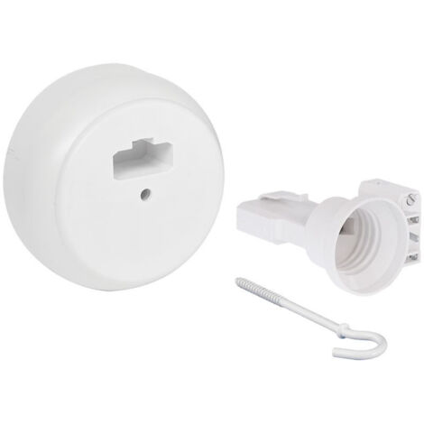 Eur Ohm – Boîte centre DCL saillie avec douille E27 – Kit point de centre Ø85mm – Fixation pour spot encastrable intérieur
