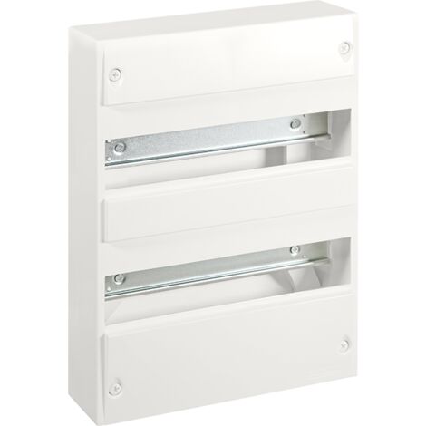 Coffret plastique intérieur MAXI-RAIL - coffret plastique interieur - Coffret plastique blanc 2 rangées 13 modules