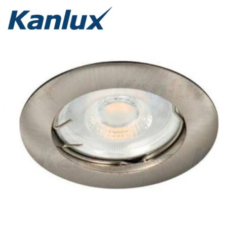 Spot encastrable rond fixe ou orientable max 50W - type de plafonnier - Plafonnier max 50W FIXE Chrome mat