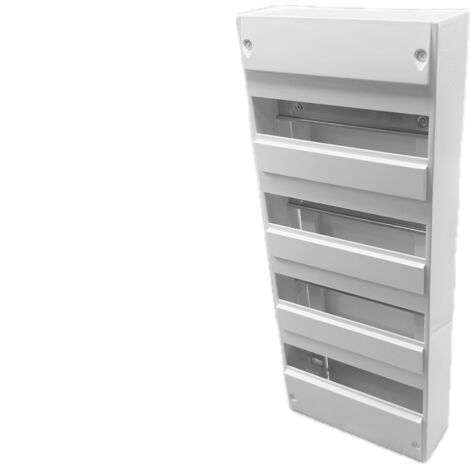 Coffret plastique intérieur MAXI-RAIL - coffret plastique interieur - Coffret plastique blanc 4 rangées 13 modules