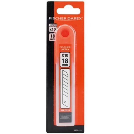 Cutter professionnel lame 18mm et recharge lames 18mm - type de cutter - Recharge 10 lames 18MM