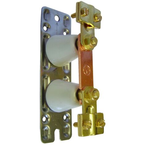 Michaud – Barrette de coupure de terre haute – Modèle haut sur plots en porcelaine – Câble admissible 35 mm² – N099