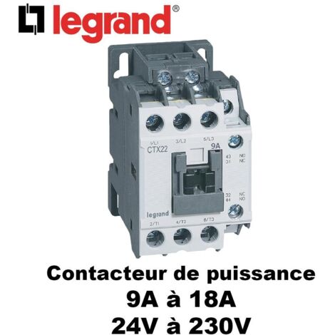 Contacteur de puissance CTX³22 3 pôles - 9A à 18A - 24V à 380V - puissance contacteur - Contacteur 7,5kW - 18A - 230V