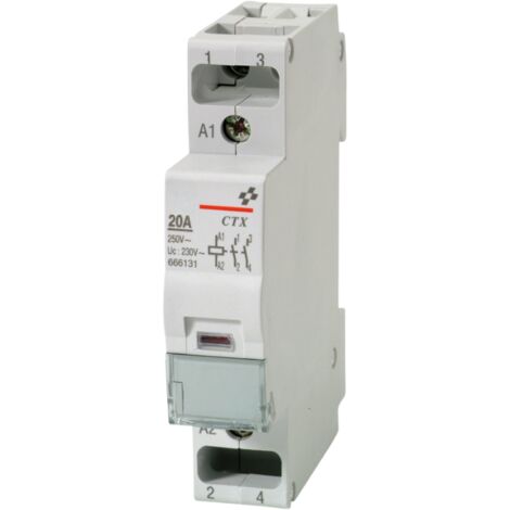 General Electric – Contacteur pour tableau électrique 20A – Bobine 230V – 2 contacts NC – Protection IP20 – Montage sur rail DIN - OU 24 A