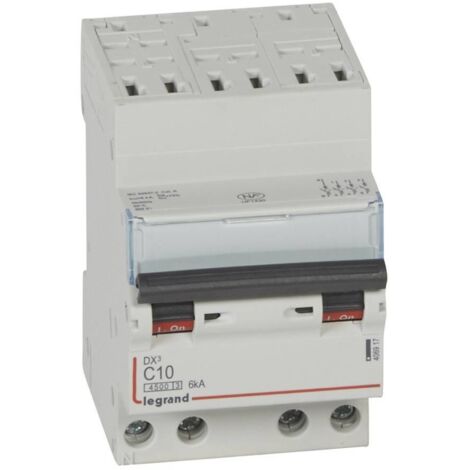 Disjoncteur tétrapolaire 4,5kA - Courbe C - 10A à 32A - connexion auto/vis - type de disjoncteur - Disjoncteur 4P - 10A - connexion auto/vis