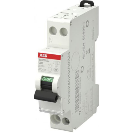 ABB – Disjoncteur moteur 32A – Courbe C – Pouvoir de coupure 4,5kA – Raccordement rapide – 1 pôle – IP20 – 470441 - 2CSS245202R0324