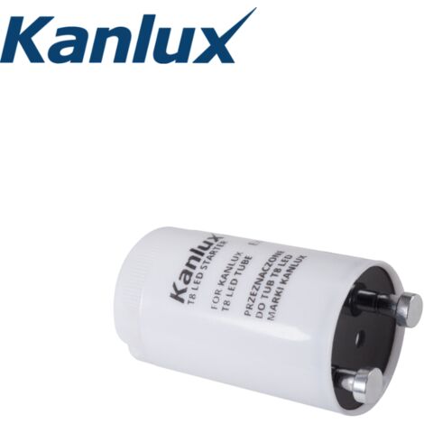 Kanlux – Starter LED T8 pour tube fluorescent – Matériau plastique – Tension 85-265V AC – Dimensions 39x20mm – Compatible ballast KVG (1/2)