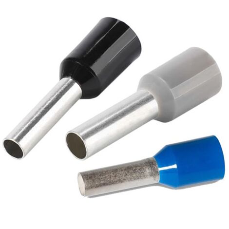 Embout isolé électrique 2.5mm² – Pour fils souples 0,5mm² à 95mm² – Sachet de 100 – Cuivre étamé pour connexion durable – Hilpress