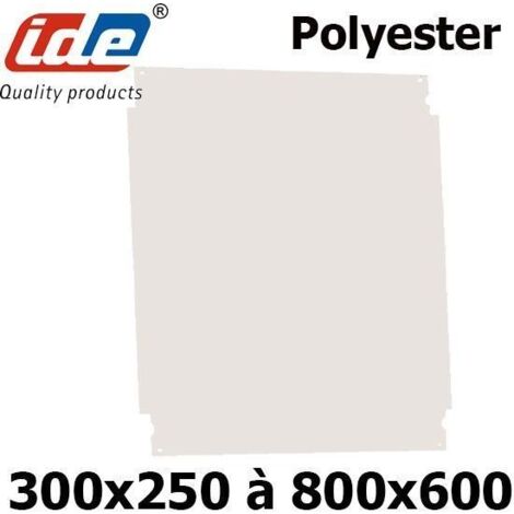Plaque de montage pour coffret polyester IDE - Dimensions - (HxL) 558x360