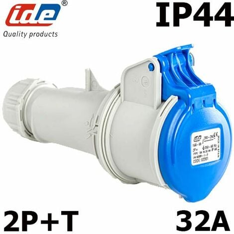 Fiche mâle 2P+T 32A - 230V - IP44