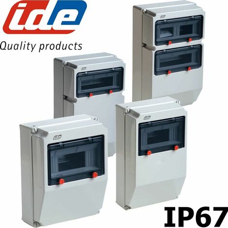 Coffret électrique extérieur IP67 pour prises PRYMA - Nombre de modules - 24 modules - AVEC bornier de terre