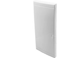Porte de coffret électrique blanche 4 rangées 13 modules – Matière ABS 650°C – Compatible coffrets maxi-rail Eur'Ohm