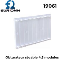 Obturateur blanc fractionnable pour coffret plastique MAXI-RAIL - obturateur - OBTURATEUR 4,5 MODULES
