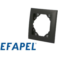 Plaque de finition noir mat simple – Compatible Logus 90 – Montage encastré/saille – Installation électrique domestique et tertiaire – Efapel