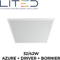Panneau LED AZURE encastrable 32/42W 3840 à 5040lm IP44 avec bornier et driver - type de plafonnier led - Plafonnier 32W à 42W - 3840 à 5040lm - 4000K