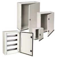 Coffret électrique étanche IP66 en métal – Dimensions 300x300x150mm – Acier laminé 2mm – Résistance IK10 pour environnements humides