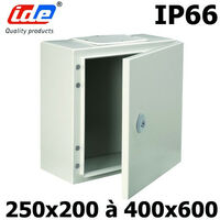 Coffret électrique étanche IP66 en métal IDE Argenta - HxLxP - 300X250X150mm sans plaque de montage