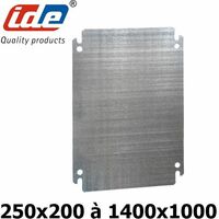 Plaque de montage en acier galvanisé pour coffret Argenta - Dimensions - (HxL) 770x550