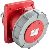 Prise femelle 3P+N+T 63A étanche IP67 avec ou sans fil pilote à encastrer - AVEC ou SANS Fil pilote - SANS contact pilote - 63A - 3P+N+T - IP67