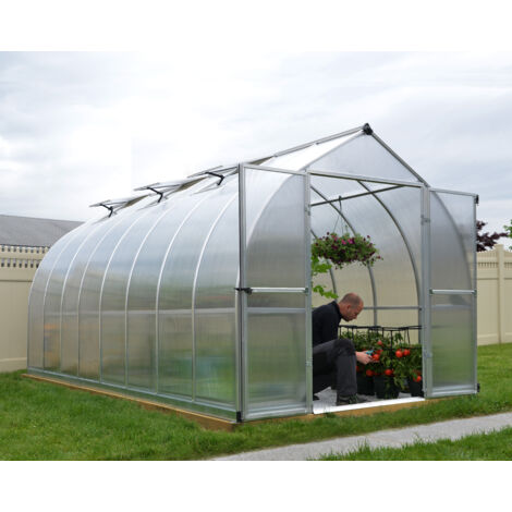 Canopia Bella Invernadero De Jardín Policarbonato 490X244X219 cm Plateado