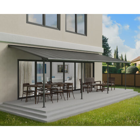 Canopia Capri Marquesina Pérgola De Aluminio 3X9.2 m Gris