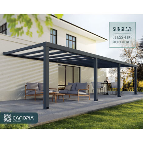Canopia Stockholm Marquesina Pérgola De Aluminio Premium 3.4X9.5 m Transparente