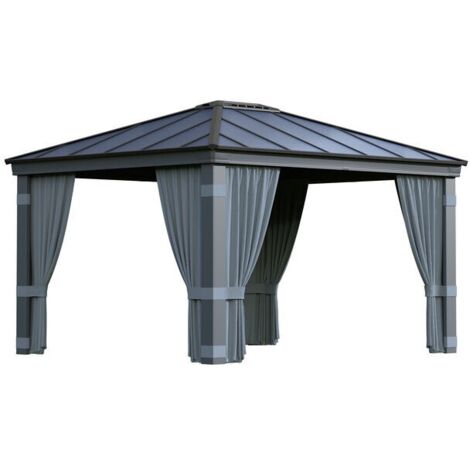 Canopia  set de Cortinas para Dallas  3.6x4.3 m Cenador Gris Oscuro