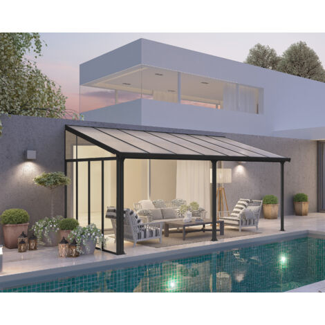 Canopia  Pared Lateral para Pérgola 3m Gris
