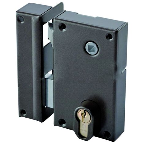 Cerradura Monopunto Vertical Con Cuadradillo con cilindro europeo (se Entrega Sin Cilindro) Izquierda - 74 x 126 mm