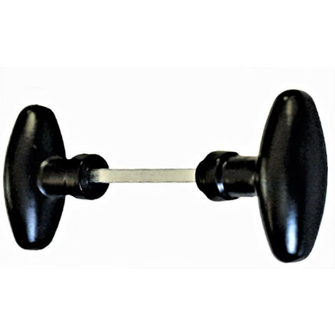 Pomos dobles negros - KLOSE besser - Aluminio fundido - Cuadrado de 6.