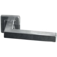 Coppia di maniglie quadrate a doppia leva - Acciaio inox 304 19x19 rosa 53x53 mm - 651