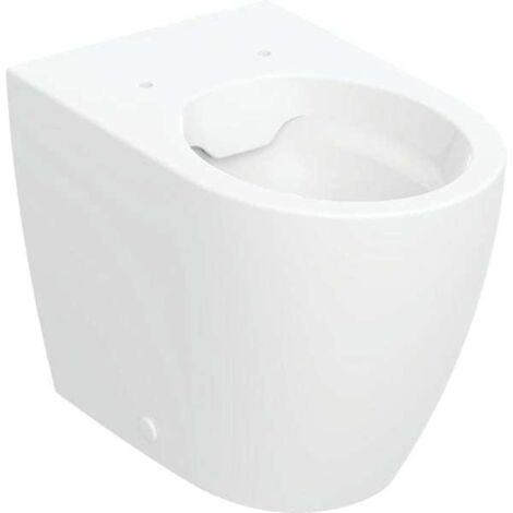 GE iCon Stand-WC Tiefspüler, wandbündig geschl. Form, Rimfree, weiß