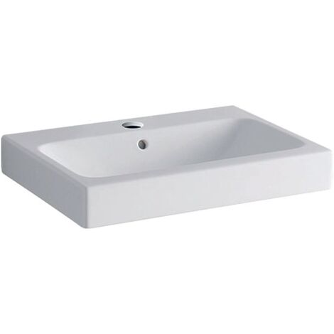 Geberit iCon Aufsatzwaschtisch mit Hahnloch, 600 × 485 mm, weiß, (1/5)