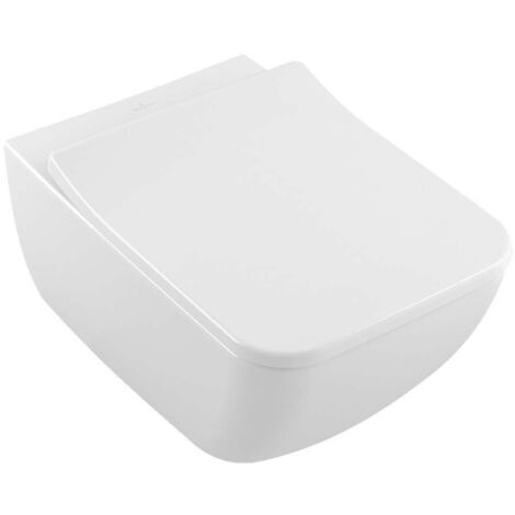 Villeroy & Boch Tiefspül-WC Venticello 375x560x340 rechteckig wandhängend Abgang waagerecht Direct-Flush Weiß Alpin CeramicPlus