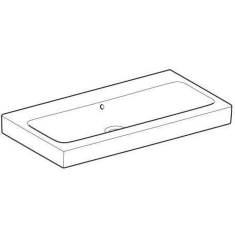 Geberit iCon Waschtisch 900 × 485 mm, weiß, ohne Hahnloch,