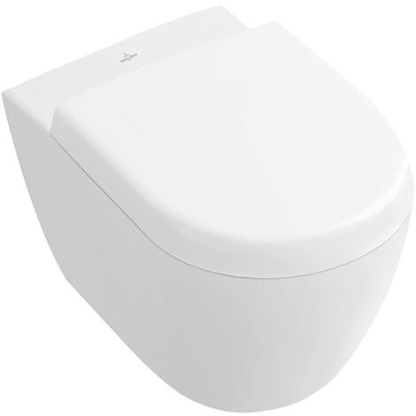 Villeroy & Boch Tiefspül-WC spülrandlos Subway 2.0 355x480x360mm Oval wandhängend Abgang waagerecht Direct-Flush, Weiß Alpin