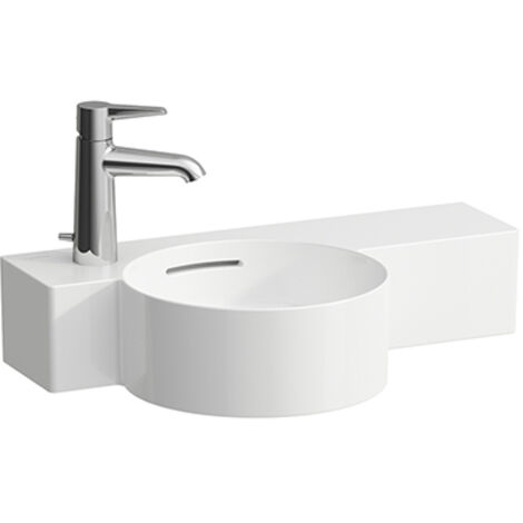 LAUFEN VAL Handwaschbecken, 1 Hahnloch links, mit Überlauf,