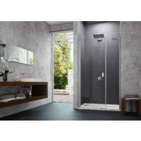HÜPPE Design pure Viereck Schwingtür mit Nebenteil in Nische,