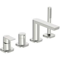 Hansa Stela Einhebelmischer Fertigmontageset für Wanne/Brause 5730 Rosette soft edge Chrom