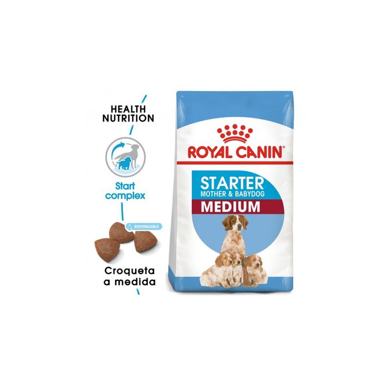 Royal Canin Medium Starter pienso para cachorros y madres lactantes de razas tamaño mediana Saco de 15 Kg