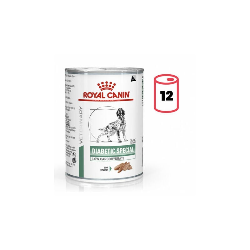 Royal Canin Diabetic Special Low Carbohydrate Alimento Húmedo para Perros en Paté Lata 410 gr